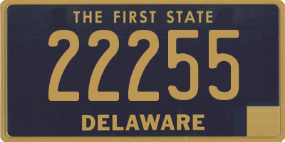 DE license plate 22255