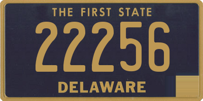DE license plate 22256