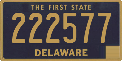 DE license plate 222577