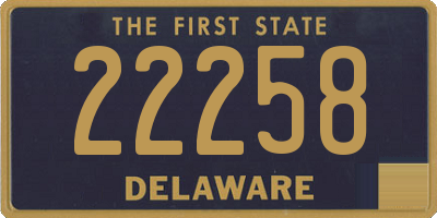 DE license plate 22258