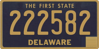 DE license plate 222582