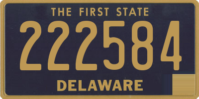 DE license plate 222584