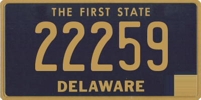 DE license plate 22259