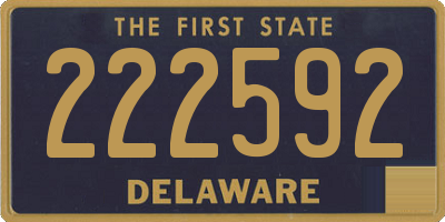 DE license plate 222592