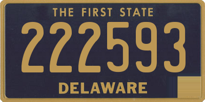 DE license plate 222593