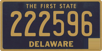 DE license plate 222596