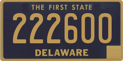 DE license plate 222600