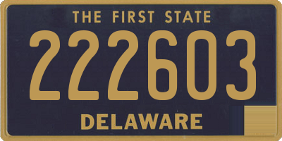 DE license plate 222603