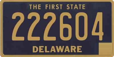 DE license plate 222604