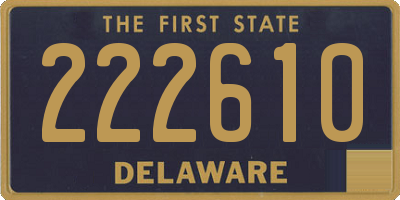 DE license plate 222610