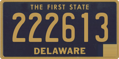 DE license plate 222613