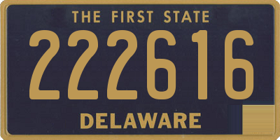 DE license plate 222616