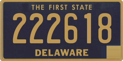 DE license plate 222618