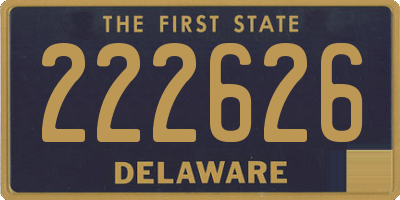 DE license plate 222626