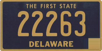 DE license plate 22263