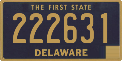 DE license plate 222631