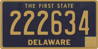 DE license plate 222634