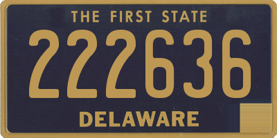 DE license plate 222636