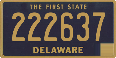 DE license plate 222637