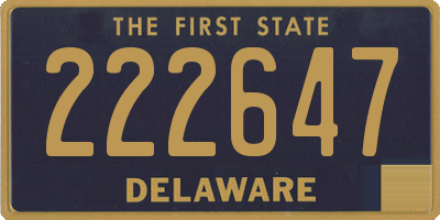 DE license plate 222647