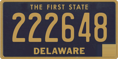 DE license plate 222648