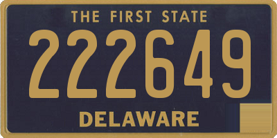 DE license plate 222649