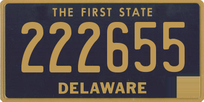 DE license plate 222655