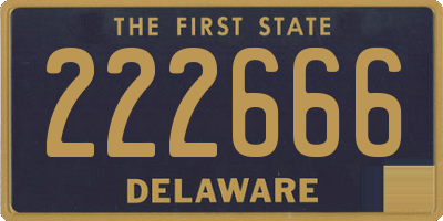 DE license plate 222666