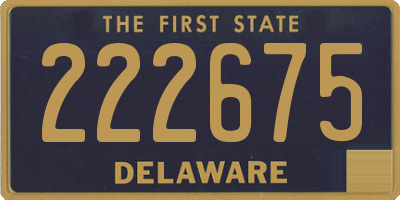 DE license plate 222675