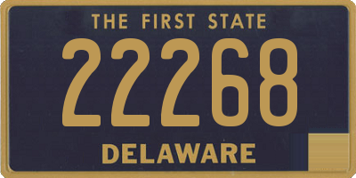 DE license plate 22268