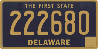 DE license plate 222680