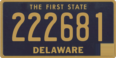 DE license plate 222681