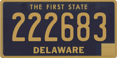 DE license plate 222683