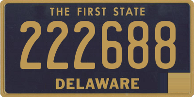 DE license plate 222688