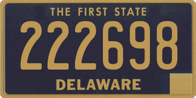 DE license plate 222698