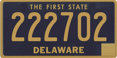 DE license plate 222702