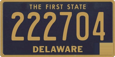 DE license plate 222704