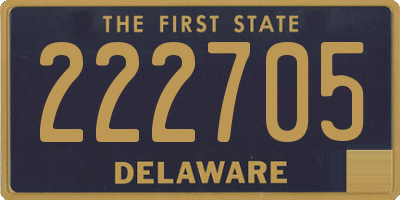 DE license plate 222705