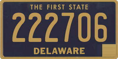 DE license plate 222706