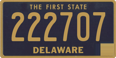 DE license plate 222707