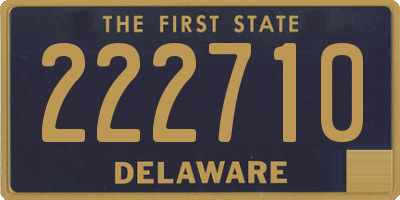 DE license plate 222710