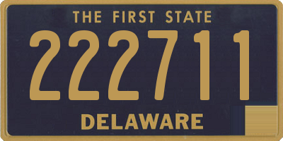 DE license plate 222711