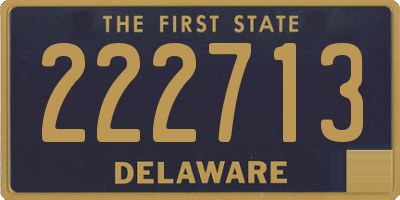 DE license plate 222713