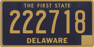 DE license plate 222718