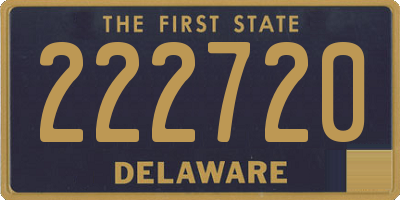DE license plate 222720