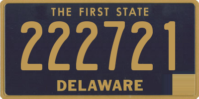 DE license plate 222721