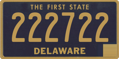 DE license plate 222722