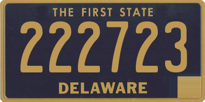 DE license plate 222723