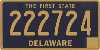 DE license plate 222724