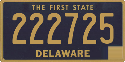 DE license plate 222725